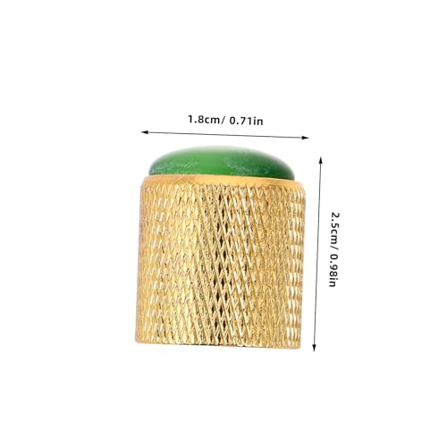 Boutons de volume guitare électrique métal vert œil de chat - 2
