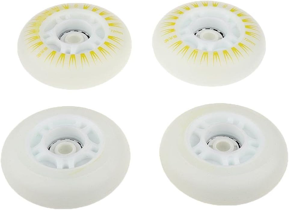 4pcs Flashing PU Wheels for Children Inline Skating - Faster, Safer, 72mm 76mm 80mm - Roller Skates Parts Set - Multi-Colored, 72mm