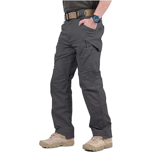 CARWORNIC Gear Men's Hiking Tactical Pants Lightweight Cotton Outdoor Military Combat Cargo Trousers