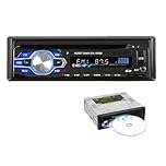 Single Din 12V Car Stereo Car DVD CD Player with Bluetooth Music & Handsfree Call, Car Radio with FM Radio/USB/SD/AUX Port Audio Receiver Wireless Remote Control