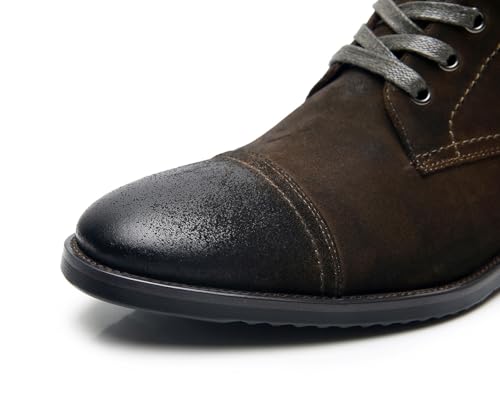 Santimon Mens Oxfords Boots Dress Casual Suede Ankles Boots Fashion TuxedoFormal Business Wedding Prom Party Lace Up Chukka Boots for Men2