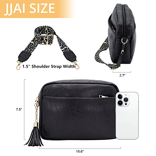Jjai Cross Body Bag Purses For Women Guitar Strap Shoulder Crossbody Handbags Triple Zip With Tassel #TOP2