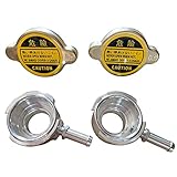 2PCS Billet Aluminum Weld On Radiator Filler Neck With Cap For Car Truck ,Small Size,ID=31MM OD=38/43MM H=22MM