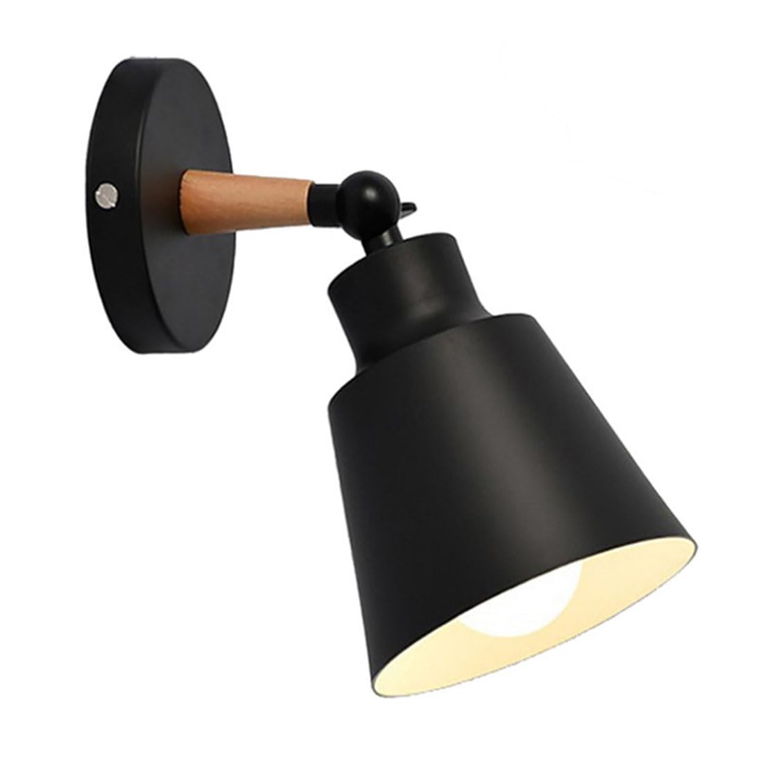 HUAYUSEDF Macaron Nordic Wall Sconce Up Down Adjustable Iron Creative Simple for Bedroom Living Room Aisle Children(Black)