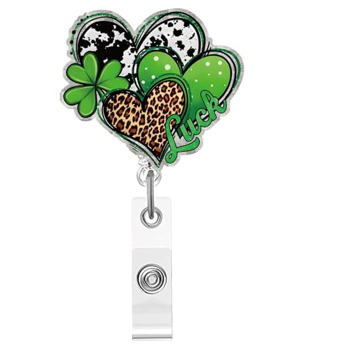 St Patricks Day Green Love Clover Luck Leopard Cow Pattern