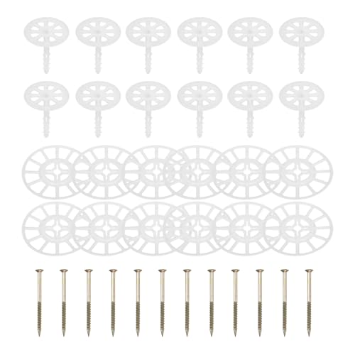 Pins perforés d'isolation pour pose de doublage thermique sur mur en maçonnerie, 82mm
