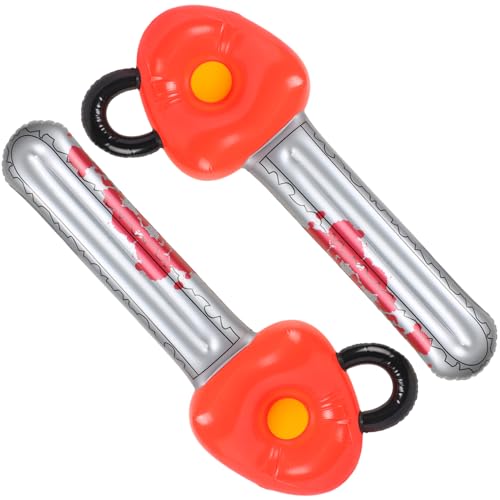 2 Pcs Inflatable Halloween Fake Saw Prank Props