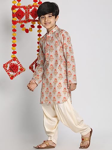 Image of VASTRAMAY Boys' Ajrak Kurta & Patiyala Set