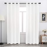 SPXTEX Bleach White Velvet Curtains 120 inches Long Sliding Door Curtains for Living Room Ivory Velv