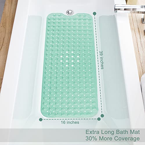 Alfombra de baño antideslizante extra larga TEESHLY que elimina el agua estancada 5