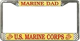 TAG FRAMES (MILITARY) U.S. Marine DAD License Plate Frame (Chrome)
