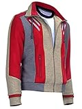 PEARLROCKS Men's Super Titan Beast boy Bomber Halloween Logan Cosplay Gar Fleece Jacket