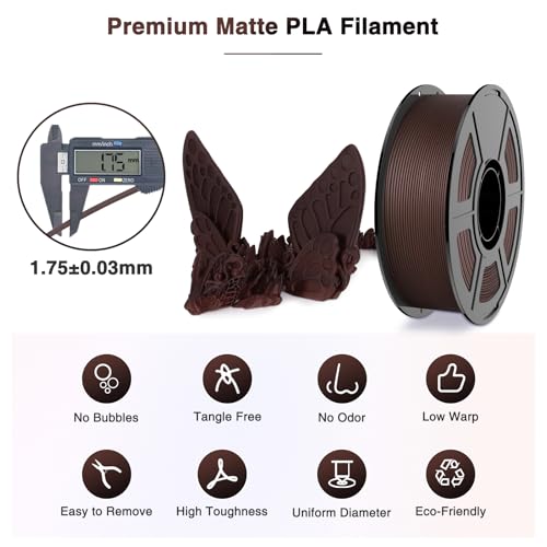 Image of Rainbow Matte PLA Filament 1.75mm, Multicolor Gradient 3D Printer Filament for Halloween, Fits for FDM 3D Printers, 1KG /2.2lbs, Solar Eclipse