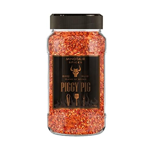 Minotaur Spices | Piggy Pig mélange d'épices pour viande de porc | 500 g | BBQ-Rub, Épices pour Grillades, Marinade pour Barbecue