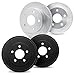 Dynamic Friction Company Front Brake Rotors Slotted Silver includes Brake Drums - 5004-59090