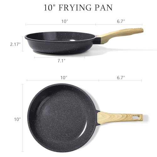 Image of GiPP Ceramic Nonstick Frying Pan - 10 Inch Healthy Non-Toxic Non Stick Skillet Omelette Pans, Induction Compatible Chef Pan, PFAS & PFOA-Free, Dishwasher Safe, Stay Cool Handles Visit the Store
