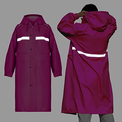 Image of Coralrain Long Hooded Raincoat Safety Waterproof Emergency Rain Jacket Poncho for Men Women Adults