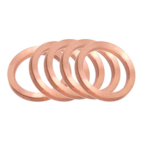QMINOX CF16 Copper Seal Gasket for High Vacuum - 1.33" (1-1/3") Conflat Flange UHV Compatible - Leak-Proof Hermetic Seal for Semiconductor, Lab, and Vacuum Systems 5 Pack