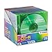 CD-R Discs, 700MB/80min, 52x, Slim Jewel Cases, Assorted Colors, 25/Pack