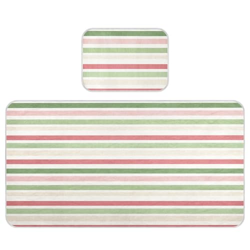 Spring Stripes Offwhite Cooling Baby Mattress Protector pad 28