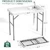 IWDOO Mesa Plegable para Limpiar Peces con Fregadero 42.5" para Camping Exterior miniatura 3