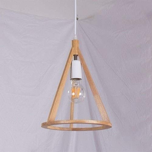 Suspension bois massif triangle lustre réglable pour plafond - 5