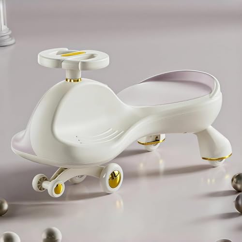 Citybaby子供用ツイストカー スイングカー 乗り物 乗用玩具 点滅ホイール付き 回転式 大人も一緒に乗れる 静音 発光ホイールが付き 耐荷重110KG 室内/室外遊具 ハンドル操作 屋外乗用玩具 対象年齢 3 歳以上【単三電池3本をご用意ください】