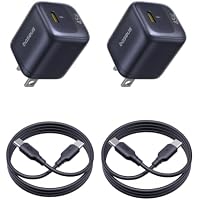 2-Pack 45W Baseus USB-C GaN6 Fast Wall Charger w/ USB-C Cables