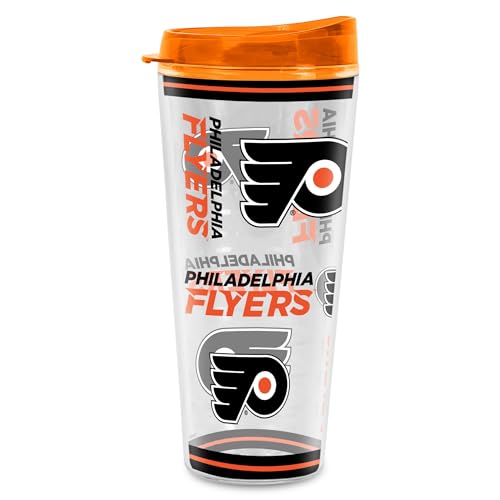 Rico Industries NHL Hockey Philadelphia Flyers Mayhem Double Wall 20oz Tritan Tumbler