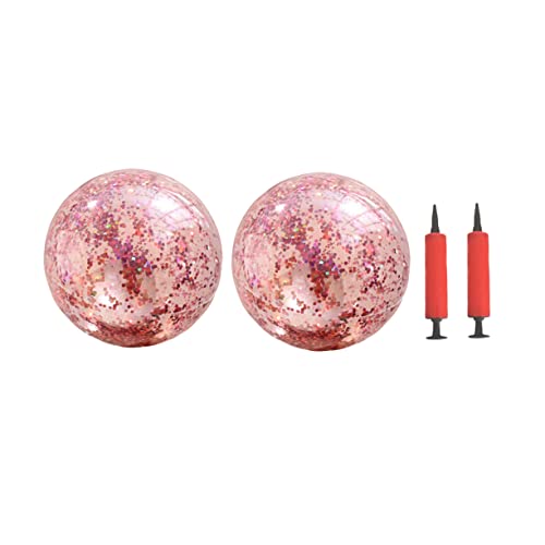 SUPVOX Beach Ball 4 Pcs 40cm/60cm Round Outdoor Indoor Balls Inflatable for Boys and Girls Pool Game Random