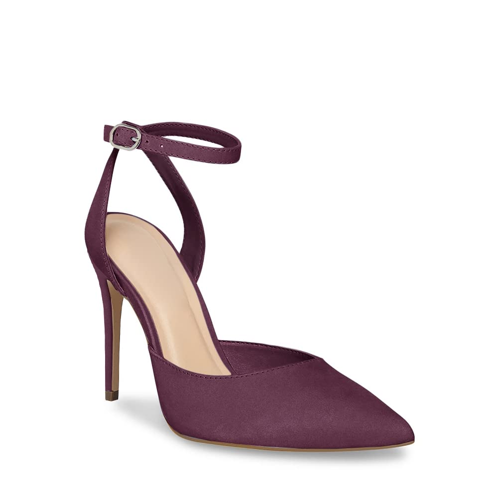 Size 6.5 : Trish Lucia Womens Closed Pointed Toe High Heels Pumps Slingback Ankle Strap Stiletto Sandals Party Dress Wedding Shoes