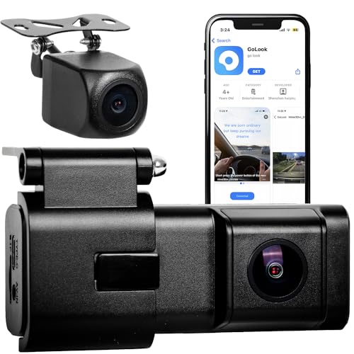 Image of AllExtreme X17 Car Dash Cam Front & Rear 2K+1080P 140 Wide Angle Lens Dual Inside Driving Camera G-Sensor Loop Video Recorder