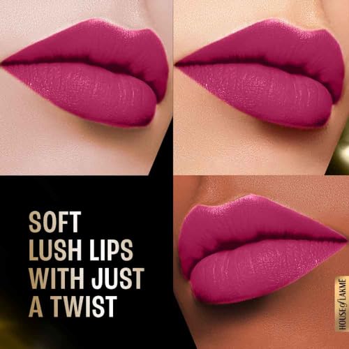 Image of Lakme Forever Matte Lipstick, Waterproof, Non Drying, Creamy Matte Bullet Lipstick Made With French Rose Oil Extracts, Pink Unicorn, 4.5g (Pack of 2)