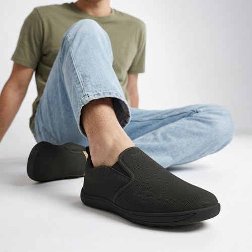 Image of Frido Cloud Comfort Slip-On Shoes for Men | Zero-Drop Barefoot Style with Wide Toe Box | Lightweight Breathable Knit Casual Walking Shoes with Flexible Sole | Natural Foot Movement