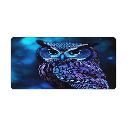 Blue Owl Desk Pad con Base de Goma Tamaño Grande