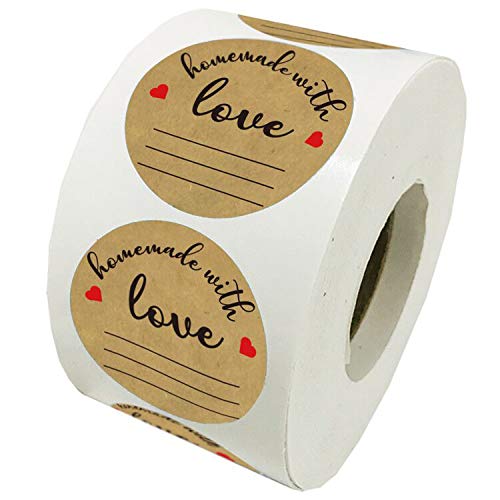 Homemade with Love Stickers with Lines for Writing - 2