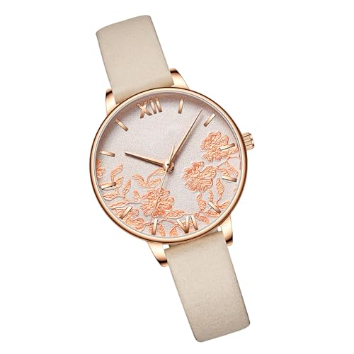 Montre en cuir synthétique pour femme idéale pour parfaire une tenue chic