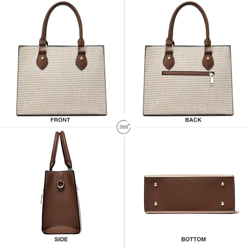 Image of CHICAROUSAL Crossbody Purses and Handbags for Women PU Leather Tote Top Handle Satchel Shoulder Bags (CB Brown)