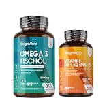WeightWorld Omega 3 Weichkapseln + Vitamin D3 K2 2000 IE Tabletten