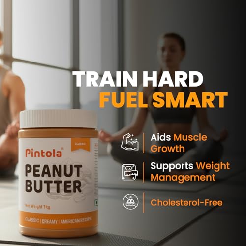 Image of Pintola Original Classic Peanut Butter Creamy 1.25kg - with High Protein 26g & 7.2g Fiber, Premium Roasted Nuts, Gluten Free, Zero Trans Fat, with MUFA Good Fats, Vit E & B3, Dairy Free