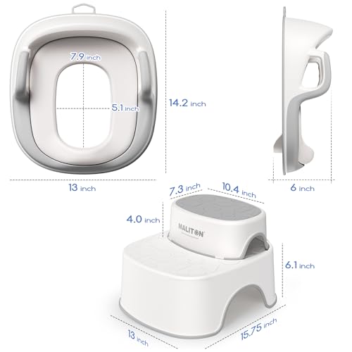 Maliton TSSTS-001 Baby Potty Training Seat With Step Stool, Toddler Toilet Seat thumb #1