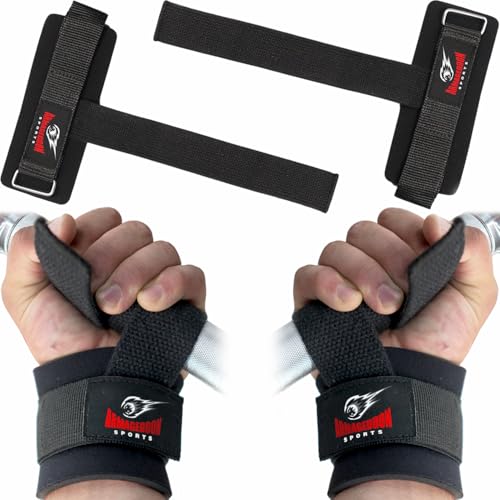 Profesionales Correas Levantamiento de Pesas con Acolchados Muñequeras para Gimnasio Gym Fitness Culturismo - Weight Lifting Straps