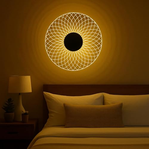 Image of GlowMesh Wall Light for Home Decor | Warm White LED Ceiling Light | Decorative Wall Lamp for Kids, Gift, Party, Home & Office - (1 Pack)