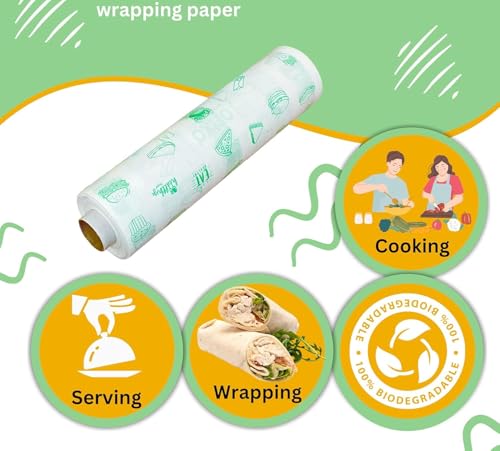 Image of Butter Paper Roll for Kitchen Food Wrap 1 Kg | Premium Non-Stick Parchment Paper | Greaseproof & Heat Resistant | Suitable for Wrapping, Baking & Oil Absorption