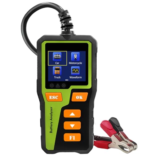 Jrudjsnhhty BT-30 Probador de Batería Probador de Carga Probador de Batería de Automóvil Analizador Digital de Batería de Automóvil para la Mayoría de las Baterías