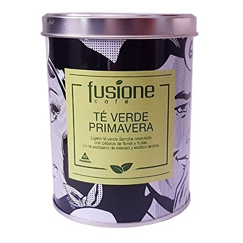 Té Verde Primavera Fusione - Caja de 6 Latas de 40 Pirámides de 1,5 gramos - Total 240 Pirámides - 360 gramos