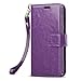 J&D Case Compatible for Galaxy Note 9 Case, RFID Blocking Wallet Case, Slim Fit Heavy Duty Protective Shock Resistant Flip Cover Wallet Case for Samsung Galaxy Note 9 Wallet, Purple