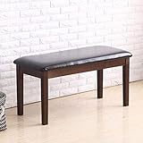  gzz Banc nordique Tabouret de table à manger en bois massif, rembourré, banc de canapé de salon, tabouret de lit de maison de loisirs de banc de chaussure,Longueur 120 cm