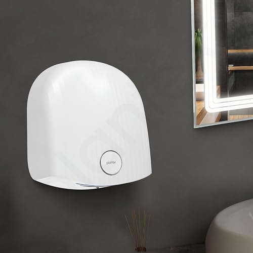 Image of Plantex Hand Dryer Automatic /1200W Small Hand Dryer Machine /Hand Wash Air Dryer for Bathroom /Office /Hotel /Commercial Use (White)