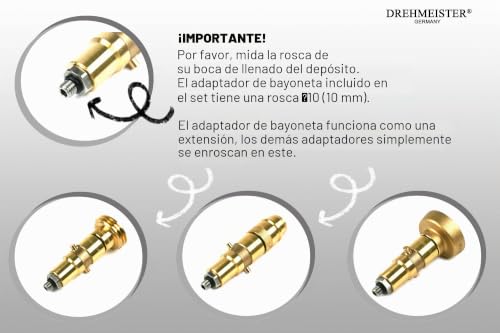 Adaptadores GLP M10 Europa en estuche reforzado extra largo 2
